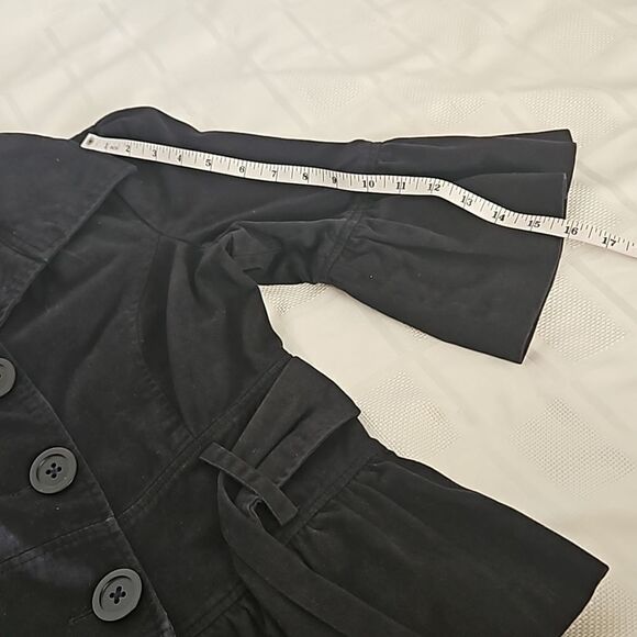 Guess Women's Cotton Blazer With Bell Sleeves Medium Black - Picture 11 of 16